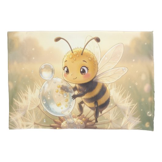 Goldene Hummel im Blütentanz.9 枕カバー (正面)