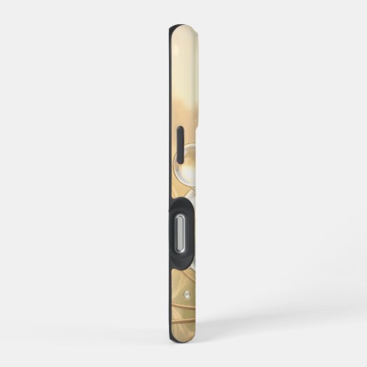 Goldene Hummel im Blütentanz.9 iPhoneケース (右側面)