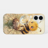 Goldene Hummel im Blütentanz.9 iPhone 16ケース (裏面横)