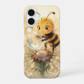 Goldene Hummel im Blütentanz.9 iPhone 16ケース (裏面)