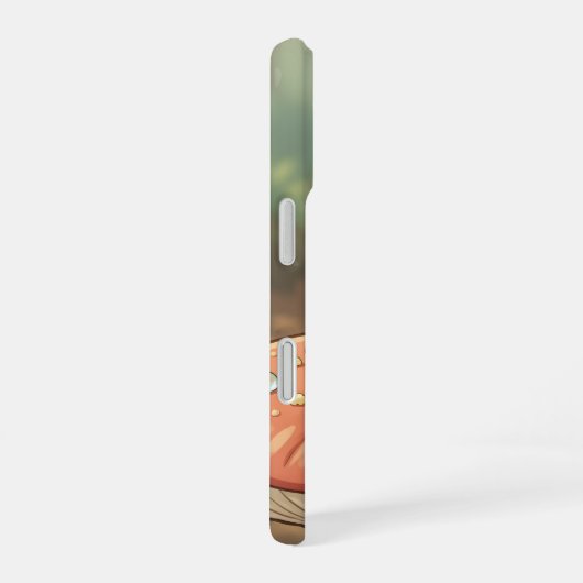 Goldene Hummel im Blütentanz iPhone 16ケース (右側面)