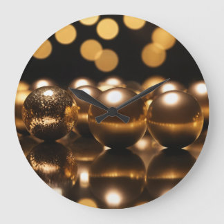 Goldene Kugeln 002 ラージ壁時計