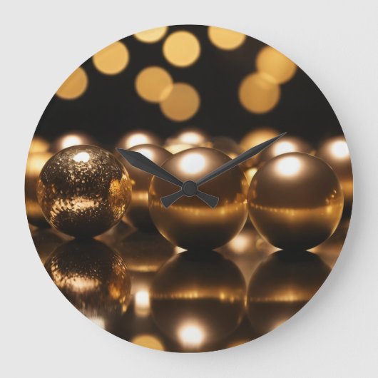 Goldene Kugeln 002 ラージ壁時計 (正面)