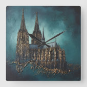 Goldenes Echo des Doms スクエア壁時計 (正面)
