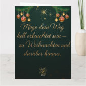 Goldenes Initial B mit Weihnachtsmann und Krone カード (裏面)