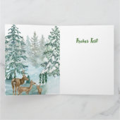 Goldenes Initial D mit Weihnachtsmann und Krone  カード (内部)