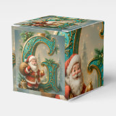  Goldenes Initial  G mit Weihnachtsmann und Krone フェイバーボックス (正面サイド)