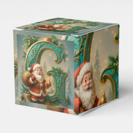 Goldenes Initial  G mit Weihnachtsmann und Krone フェイバーボックス