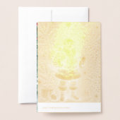  Goldenes Initial  G mit Weihnachtsmann und Krone 箔カード (裏面封筒付き)