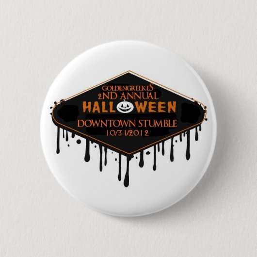 GoldenGreekeの第2年次ハロウィンのよろめきPin 缶バッジ (正面)