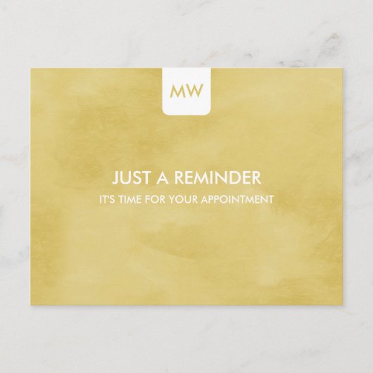 Goldenrod ChicアポイントメントアラームQRコード ポストカード (正面)