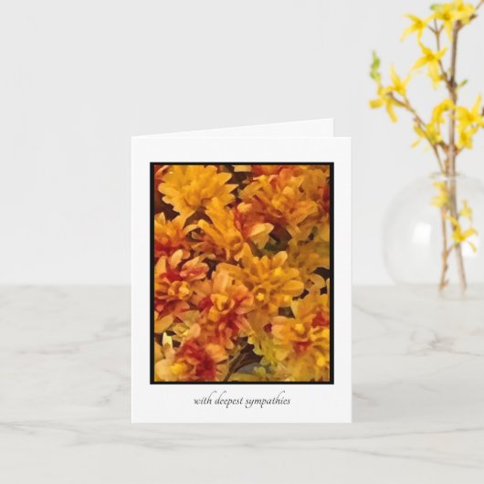 Goldenrod Close up with hint of Red Companity Card カード (黄色い花)