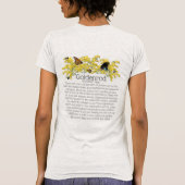 Goldenrod Solidago Wildflower and Polynators Tシャツ (裏面)