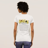 Goldenrod Solidago Wildflower and Polynators Tシャツ (裏面フル)