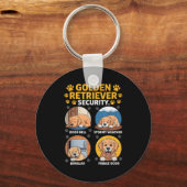 Goldens Tee Golden Retriever Security Funny キーホルダー (正面)