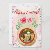 Golder Easter egg with photo 招待状 (正面)