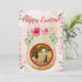 Golder Easter egg with photo 招待状 (スタンド正面)