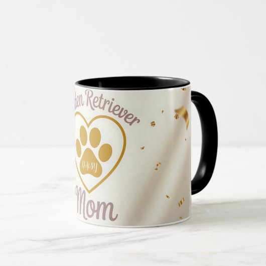 Golder Retriever Mom Custom Coffee Mug マグカップ (正面右)