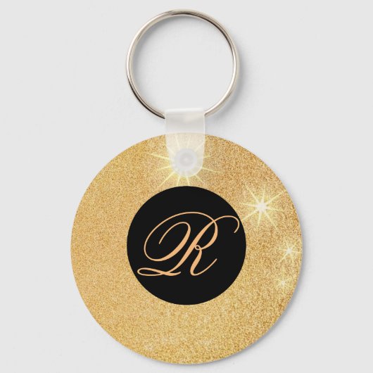 Golderner Glanz personalisiert キーホルダー (正面)