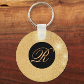 Golderner Glanz personalisiert キーホルダー (正面)