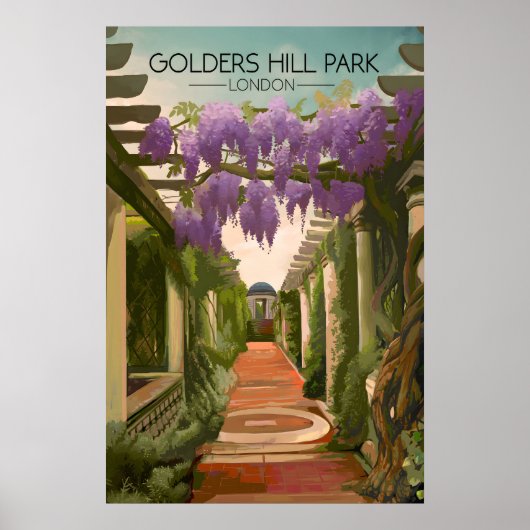 Golders Hill Park London Travel Poster ポスター (正面)