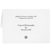 Goldfinchおよびヒマワリ-空白のなカード (裏面横)