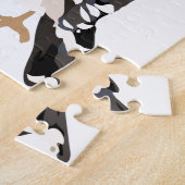 Goldfinchのモダンのイラストレーション ジグソーパズル (側面)