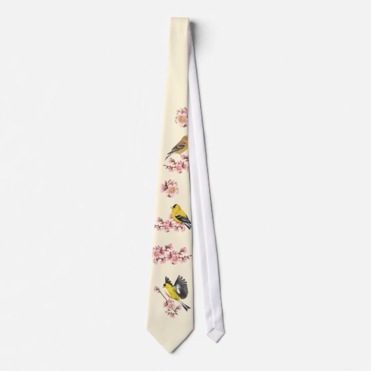 Goldfinchの桜のタイ ネクタイ (正面)