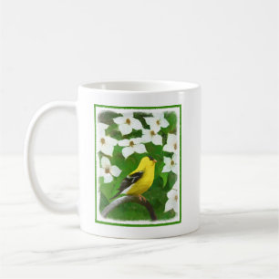 Goldfinch 絵画's – かわいいオリジナルドッグアート コーヒーマグカップ