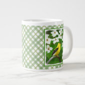 Goldfinch 絵画's – かわいいオリジナルドッグアート ジャンボコーヒーマグカップ (正面右)