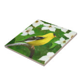 Goldfinch 絵画's – かわいいオリジナルドッグアート タイル (側面)