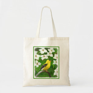 Goldfinch 絵画's – かわいいオリジナルドッグアート トートバッグ