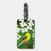 Goldfinch 絵画's – かわいいオリジナルドッグアート ラゲッジタグ (裏面縦)