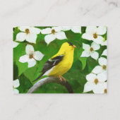 Goldfinch 絵画's – かわいいオリジナルドッグアート 名刺 (裏面)
