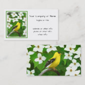 Goldfinch 絵画's – かわいいオリジナルドッグアート 名刺 (正面/裏面)