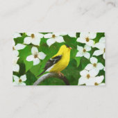 Goldfinch 絵画's – かわいいオリジナルドッグアート 名刺 (裏面)
