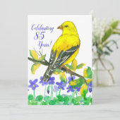 Goldfinch Bird 85th Birthday Party招待 招待状 (スタンド正面)