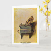 Goldfinch。、Carel Fabritius著Puttertje カード (黄色い花)