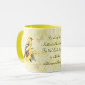 Goldfinch Mug聖書の聖句は恐れてはいけない マグカップ (正面左)