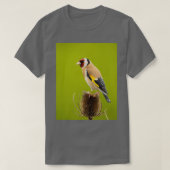 Goldfinch on teasel tシャツ (デザイン正面)