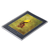 Goldfinch Songbird Notebook | Nature Art Journal ノートブック (左側)