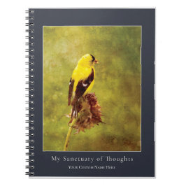 Goldfinch Songbird Notebook | Nature Art Journal ノートブック