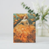 GoldFishのドレスを着たファッション ポストカード (スタンド正面)