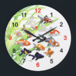 Goldfishの掛け時計 ラージ壁時計<br><div class="desc">私はGoldfishの愛好家のためにこの掛け時計を作りました。 ( Photo by KOBAYASHI, Michinobu )</div>