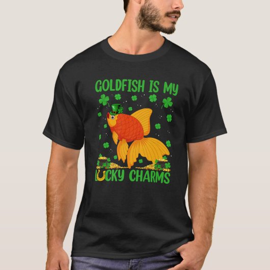 Goldfishは私の幸運なチャームGoldfish St. Patrick's Tシャツ (正面)