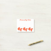Goldfishパーソナライズされた Post-it® Notes 4 x 3 ポストイット (デスク上)