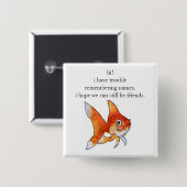 Goldfishボタン – Let's Be Friends 缶バッジ (正面&裏面)