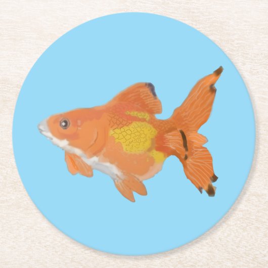Goldfish ラウンドペーパーコースター (正面)