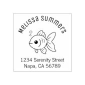Goldfish Arch Address ラバースタンプ (インプリント)