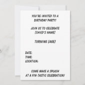 Goldfish Birthday Party Invitation 招待状 (裏面)